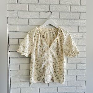 Floral woven blouse - Small